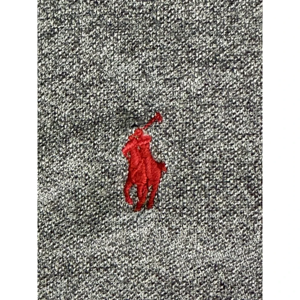 Polo Ralph Lauren Men Polo Shirt XL Gray Cotton Short Sleeve Classic Fit Preppy